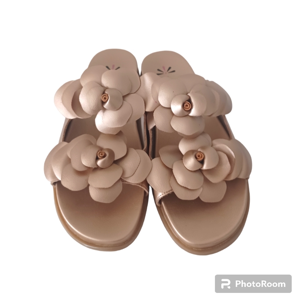 Isaac Mizrahi Live Gold Slip On Sandals Sz 11